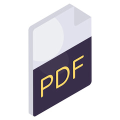 Trendy design icon of pdf file 