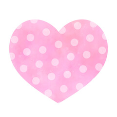 Cute pink Heart Watercolor polkadot Valentine's Day 
