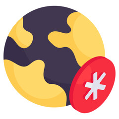 Editable design icon of global medication 