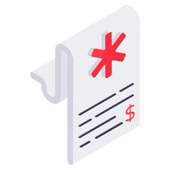 Obraz premium Trendy design icon of rx, medical instructions 