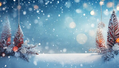 Fototapeta na wymiar empty panoramic winter background with copy space