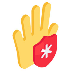 Obraz premium A isometric design icon of medical security 