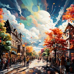 city street scene