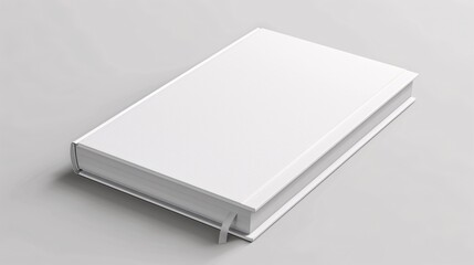 Mockup template with blank backdrop and sturdy cover design.