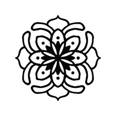 Vector abstract mandala pattern. Art on the wall. Coloring book Lace pattern The tattoo. Design for a wallpaper Paint shirt and tile Sticker Design, Decorative circle ornament in ethnic oriental style