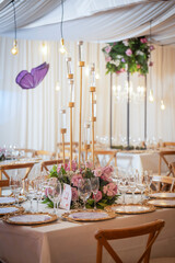 Decorated Living Room, For An Event Party Or Wedding Reception.