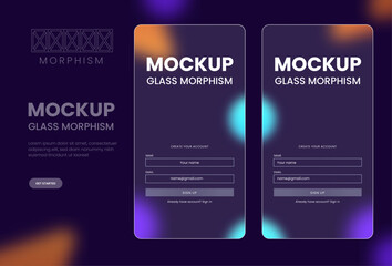 Vector realistic glass morphism effect background