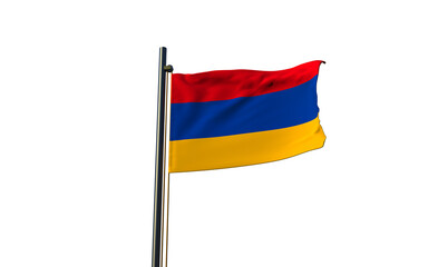 flag of armenia in transparent
