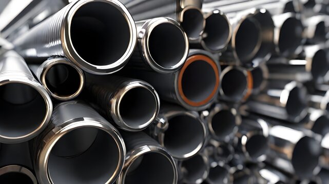 Cylindrical steel pipe background