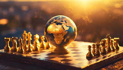 Strategic Worldplay Chessboard of Geopolitics with the Globe at its Core