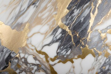 Gold And White Marble. Abstract Background.