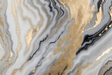 Gold And White Marble. Abstract Background.