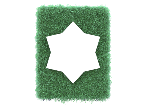 star white space for text on rectangle hedges