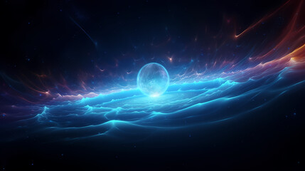 Obraz premium Space galaxy background, 3D illustration of nebulae in the universe