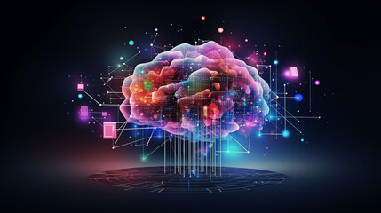 head with binary code, artificial intelligence, virtual machine, machine learning, future technology, android or cyborg, science fiction, best selling, AI technology