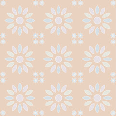 Pastel floral symmetry pattern