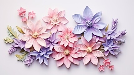 Various colored flowers as background