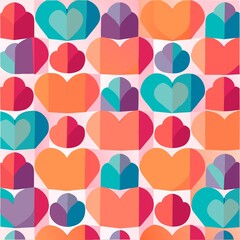 seamless pattern with hearts