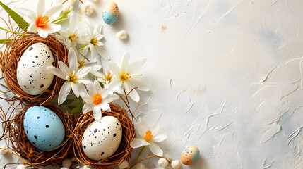 A Group of Eggs Nestled in a Tabletop Nest