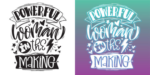 Obraz premium Cute hand drawn doodle lettering art postcard. 100% vector file.