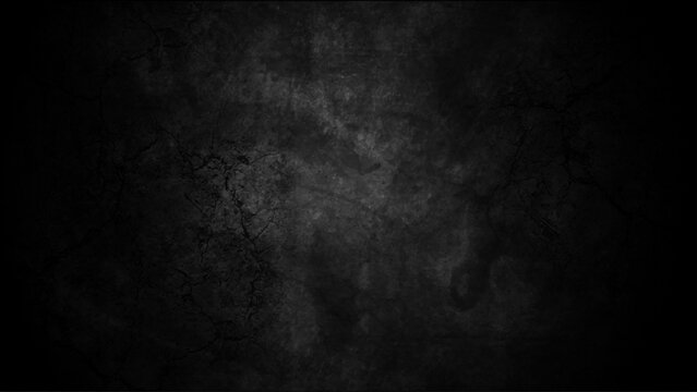 Dark Black background texture, old vintage charcoal black backdrop paper with watercolor. Abstract background with black wall surface, black stucco texture. Black gray satin dark texture luxurious. © MdLothfor