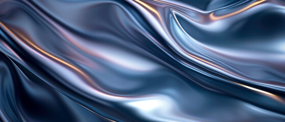 blue and black metallic abstract wavy liquid background