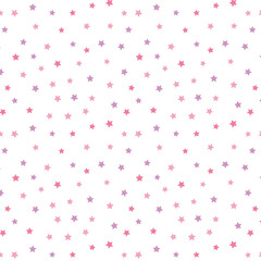 Colorful pink stars spread seamless pattern vector illustration