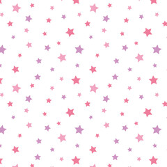 Colorful pink stars spread seamless pattern vector illustration