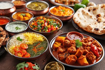 selection of indian food  selection of indian food