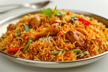 Spicy and tasty chicken biryani