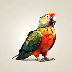 Kea , New Zealand parrot , in a watercolor style. Generative AI