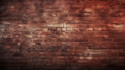 Fototapeta na wymiar large red brick wall texture in dark background