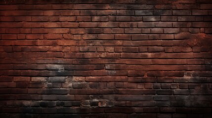 large red brick wall texture  in dark background
