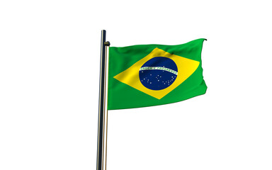 Brazil country flag isolated on white