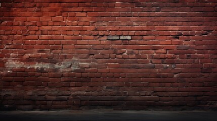 large red brick wall texture  in dark background
