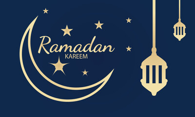 Happy Ramadan Kareem Template Design. 