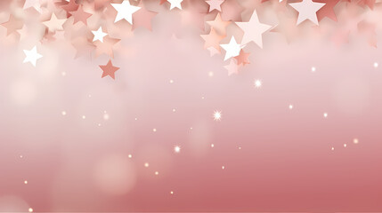 Flat lay composition for festive background with festive decorations and stars