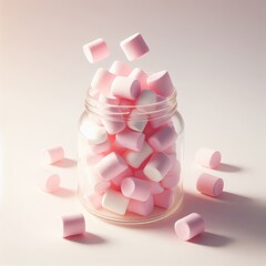 pink and white sweet marshmallow
