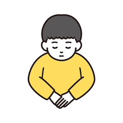 お辞儀をする子供のイラスト
