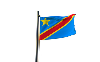 Democratic republic of congo country flag isolated on white