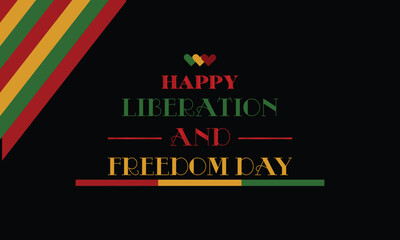 Happy Liberation And Freedom Day Text Design