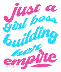 Retro Girl power Craft Design. T-shirt Design. Illustration