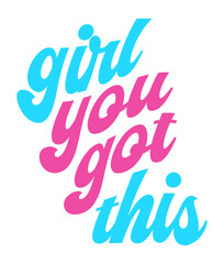 Retro Girl power Craft Design. T-shirt Design. Illustration