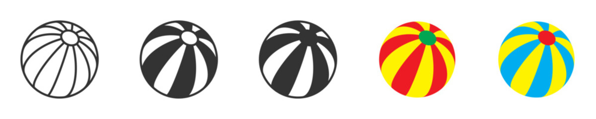 Beach ball icon. Vector illustration