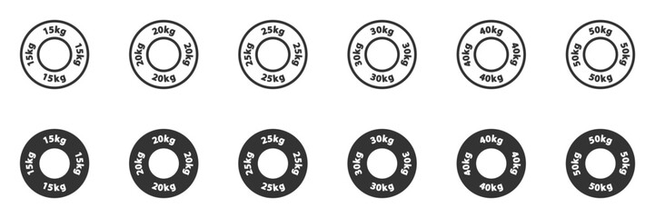 Circle rubber expander icon set. Vector illustration