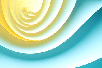 Fototapeta premium Minimal Abstract Dynamic textured background design in 3D style with yellow blue wave. Vector illustration.