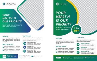 Obraz premium Medical and Healthcare Flyer Design 