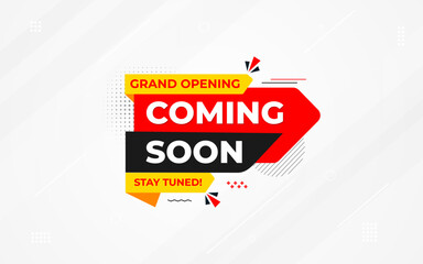 Coming soon banner template. vector illustration sale banner. grand opening banner with abstract background.