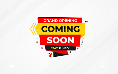 Coming soon banner template. vector illustration sale banner. grand opening banner with abstract background.