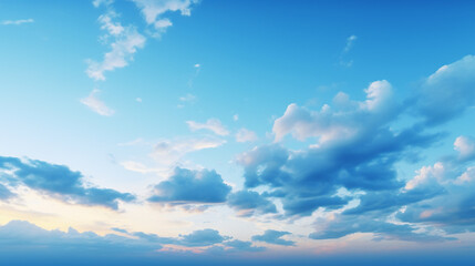 Blue sky with dynamic clouds